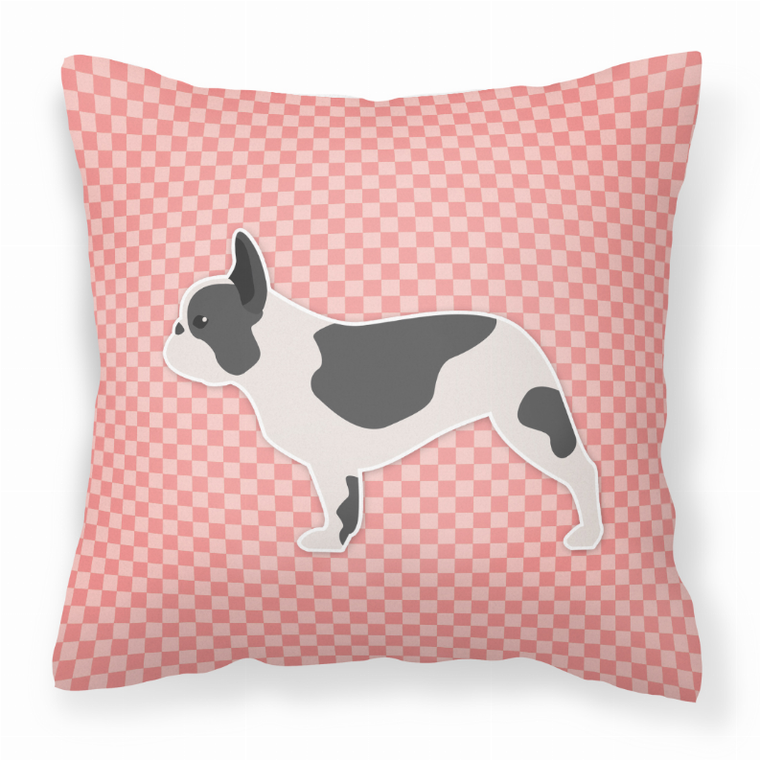 Dog Profile Checkerboard Design Fabric Decorative Pillow - 638508511249
