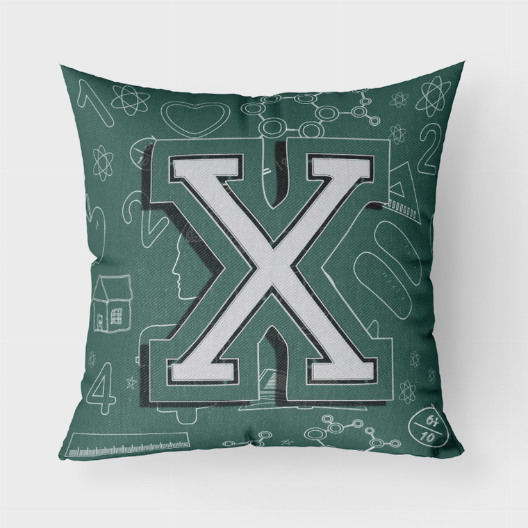 Carolines Treasures, Inc Letters Back to School Initial Fabric Decorative Pillow, Soft Vibrant