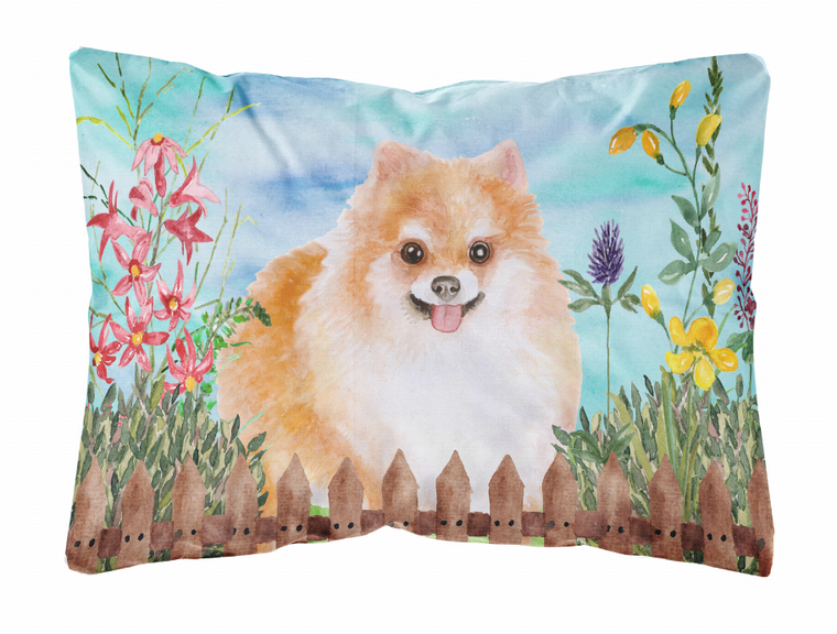 Spring Dog Art Canvas Fabric Decorative Pillow - 652259183241