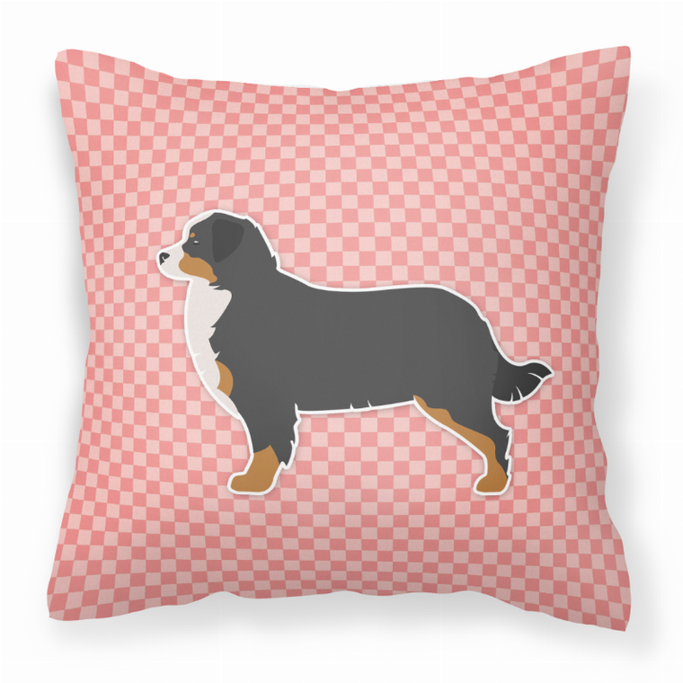 Dog Profile Checkerboard Design Fabric Decorative Pillow - 638508511027