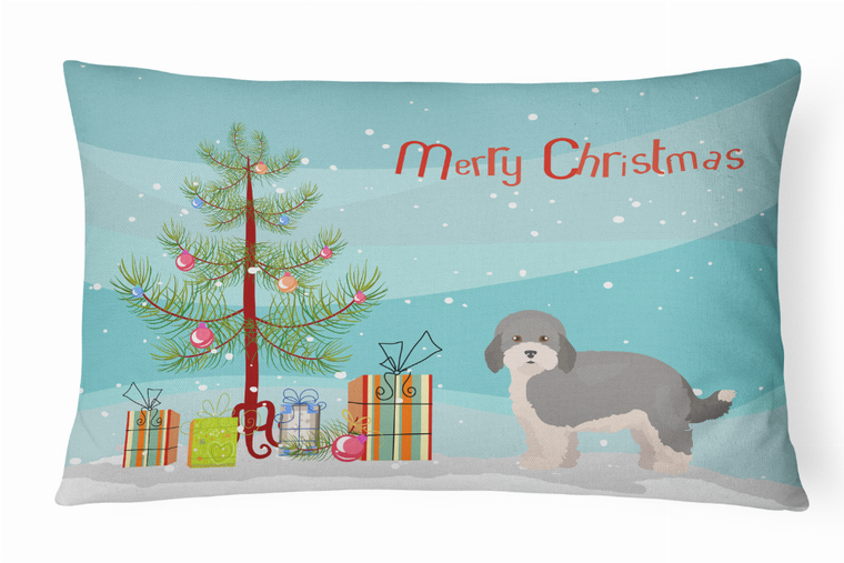 Caroline's Treasures Christmas Tree Dog Art Canvas Fabric Decorative Pillow, Canvas, 12 X 16 Inches, Premium