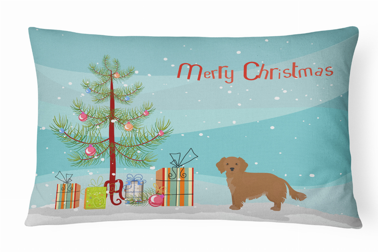 Christmas Tree Dog Art Canvas Fabric Decorative Pillow Style 2 - 194030035313