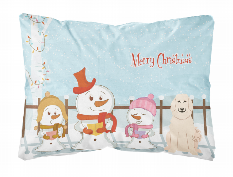 Caroline's Treasures Merry Christmas Carolers Dog Art Canvas Fabric Decorative Pillow, 12x16 Inches, Canvas