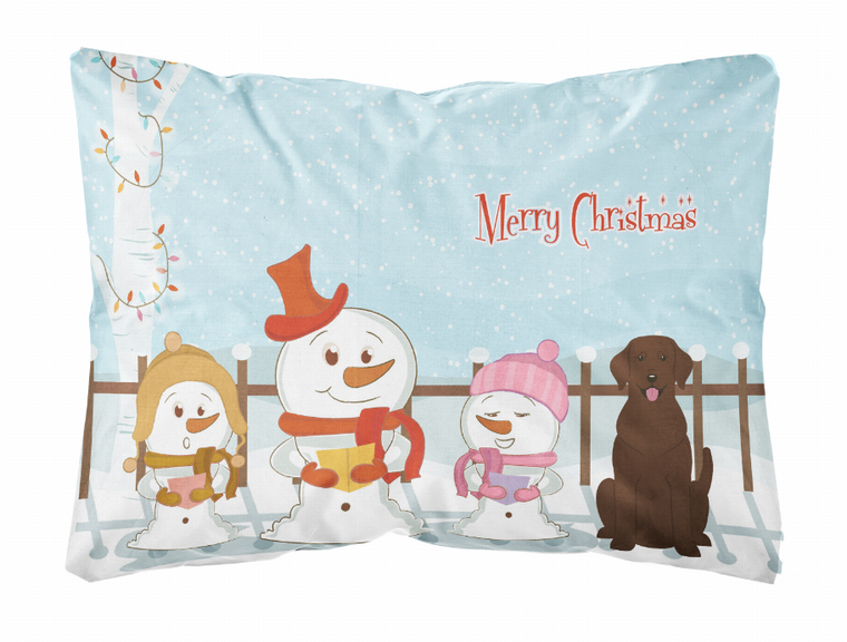 Carolines Treasures, Inc Merry Christmas Carolers Dog Art Canvas Fabric Decorative Pillow, 12x16 Inches, 100% Polyester