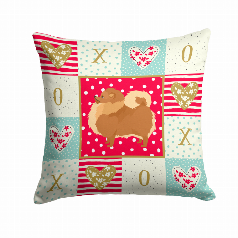 Caroline's Treasures Love Design with Dog Fabric Decorative Pillow, Series 2, Soft Cozy