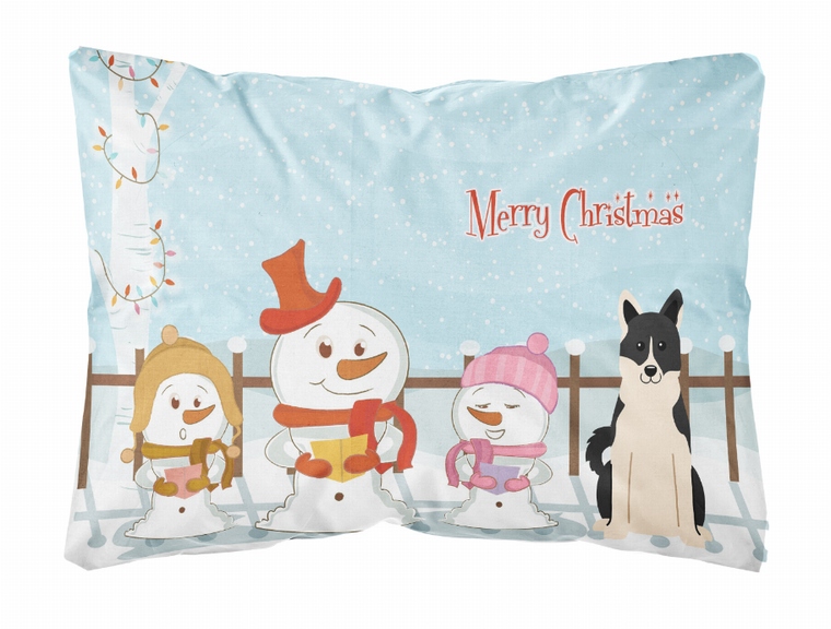 Caroline?s Treasures, Inc. Merry Christmas Carolers Dog Artwork Canvas Pillow, 12x16 Inch