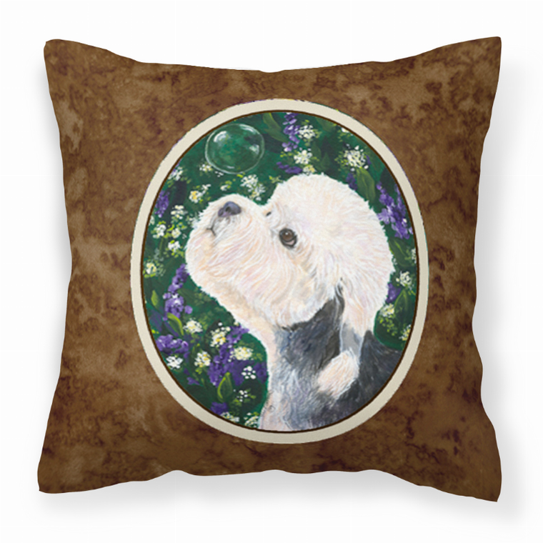 Carolines Treasures Portrait Artwork with Dog Brown Fabric Decorative Pillow, Brown, 14 Inch, colorful festive