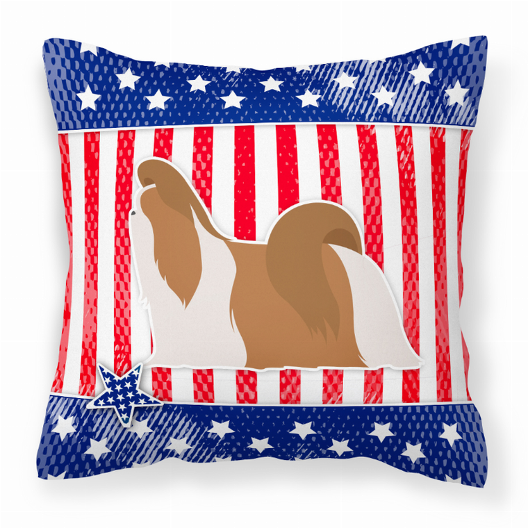 USA Design with Dog Fabric Decorative Pillow - 638508509291