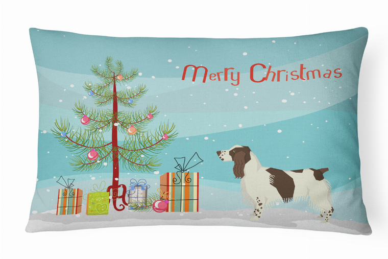 Carolines Treasures Christmas Tree Dog Art Canvas Fabric Decorative Pillow, Style 2 Artwork