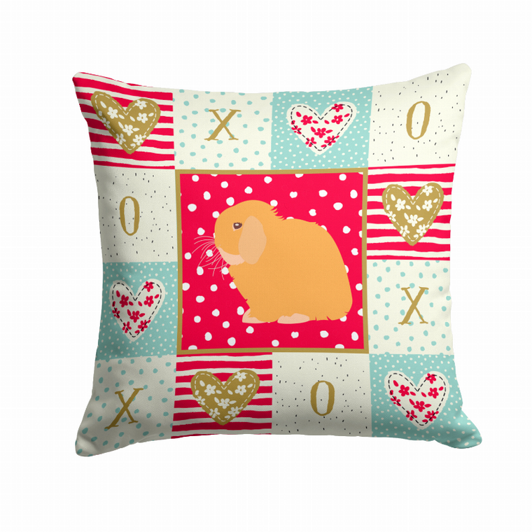 Carolines Treasures Animal Art Love Fabric Decorative Pillow Printed Graphic, 14x14 Inches, Polyester