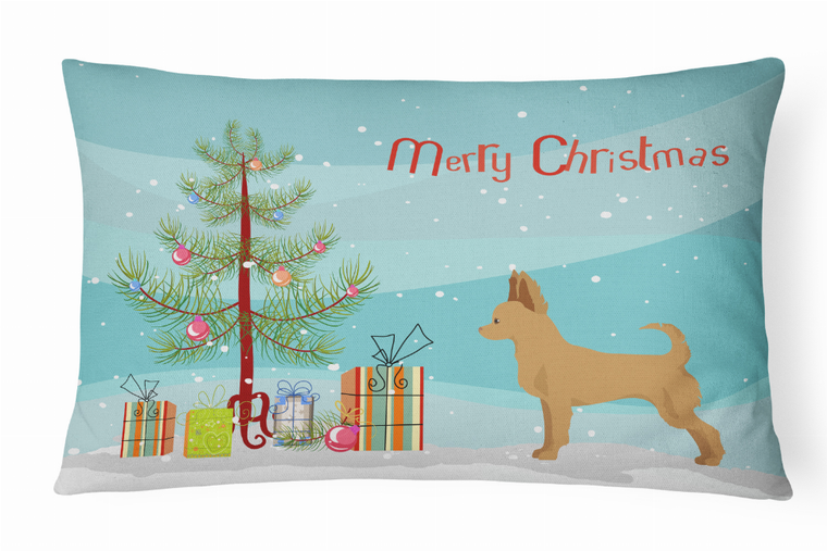 Caroline's Treasures Christmas Tree Dog Art Canvas Fabric Decorative Pillow, Style 2, Seasonal