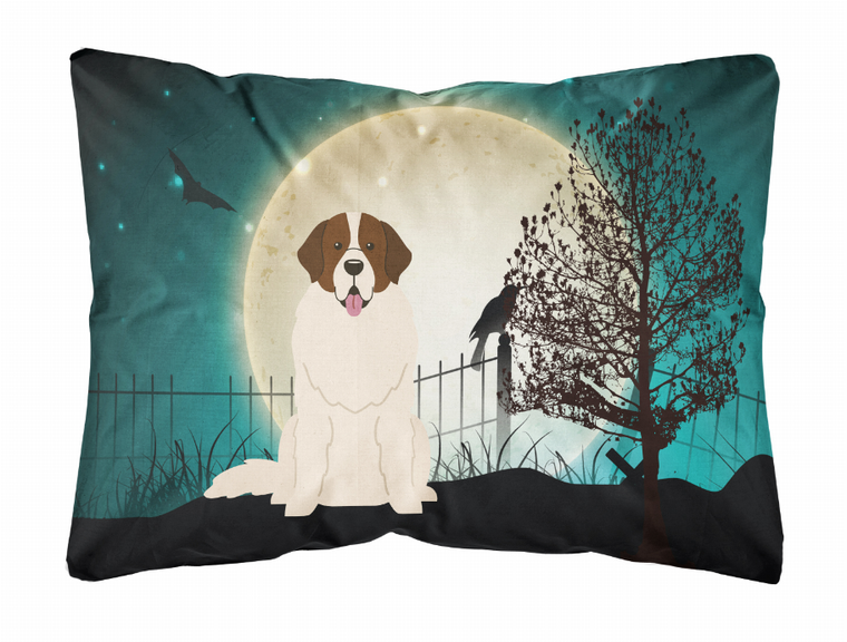 Caroline?s Treasures Halloween Dog Art Decorative Canvas Pillow, 12x16