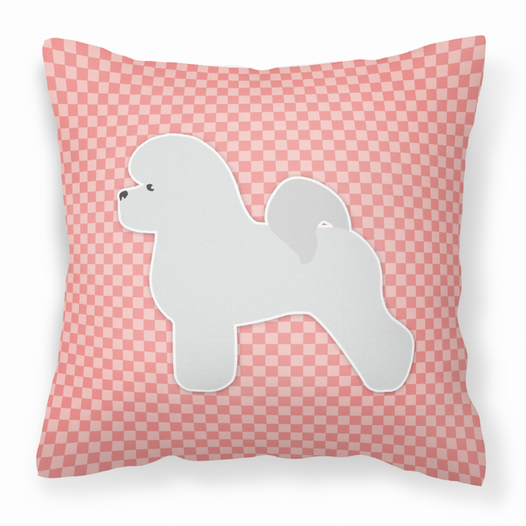 Dog Profile Checkerboard Design Fabric Decorative Pillow - 638508511287