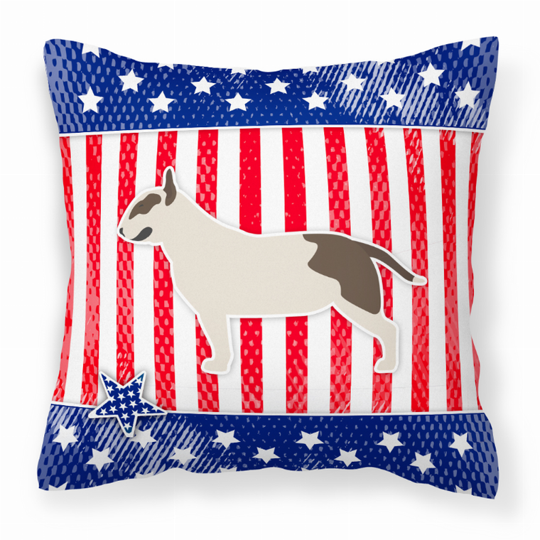 USA Patriotic With Dog Fabric Decorative Pillow - 638508514615