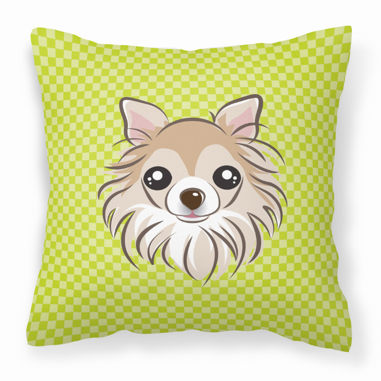 Dog Face Checkerboard Design Fabric Decorative Pillow - 615872897780