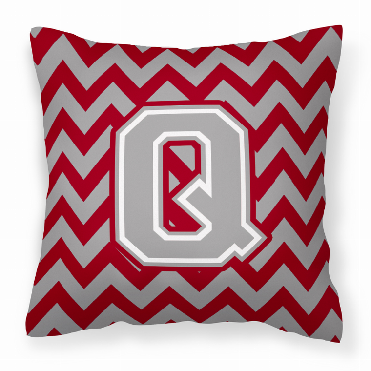 Monogram Letter Chevron Fabric Decorative Pillow - 638508316851