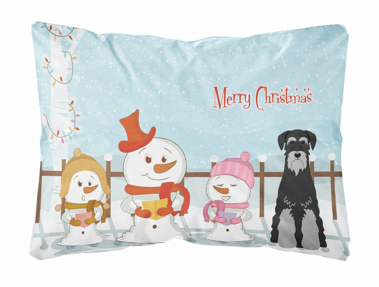 Caroline?s Treasures Merry Christmas Carolers Dog Art Canvas Accent Pillow, 12x16