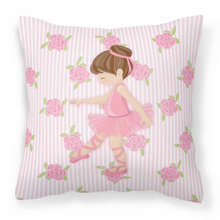Ballerina Themed Fabric Decorative Pillow - 638508654816