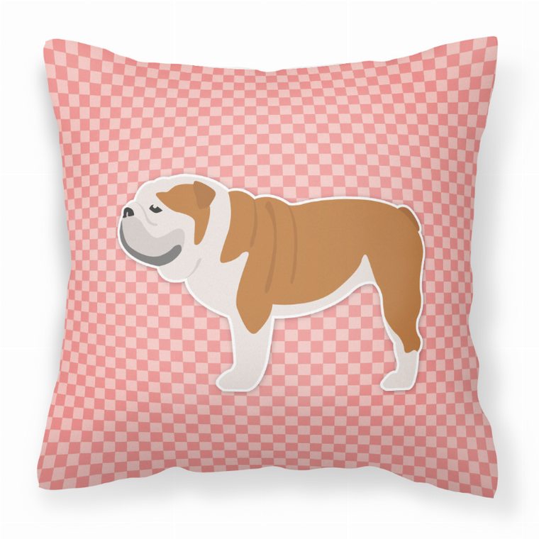 Dog Profile Checkerboard Design Fabric Decorative Pillow - 638508511454