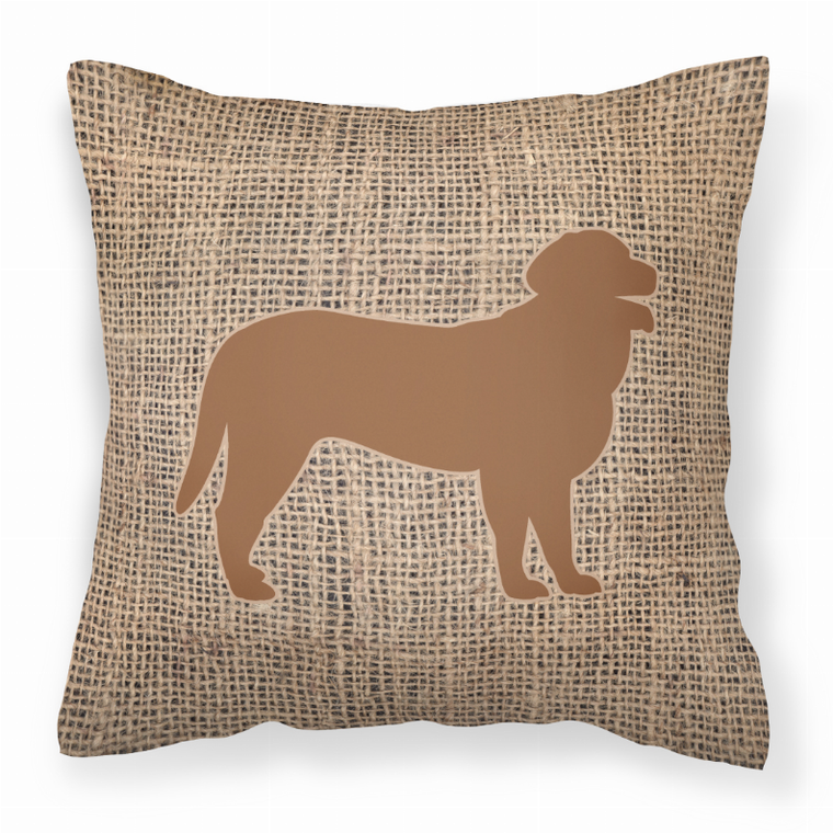 Carolines Treasures, Inc Dog Breed Burlap Fabric Decorative Pillow, Burlap, 18 x 18 Inches Cozy Throw Pillow