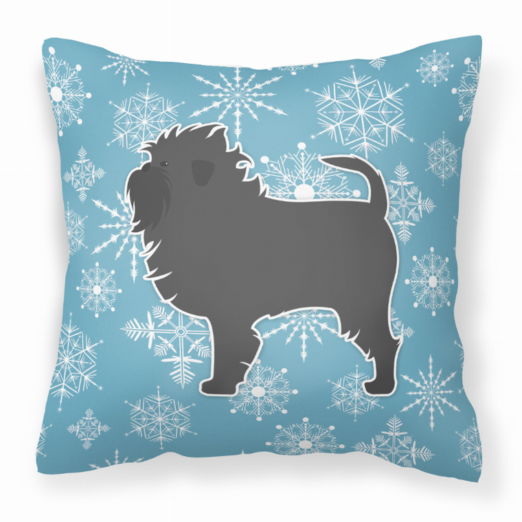 Winter Snowflake With Dog Fabric Decorative Pillow - 638508515315