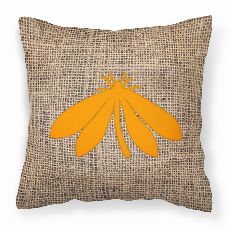Carolines Treasures, Inc Insects Burlap Fabric Decorative Pillow, Blue-Orange, 18x18 Stylish Home Cushion