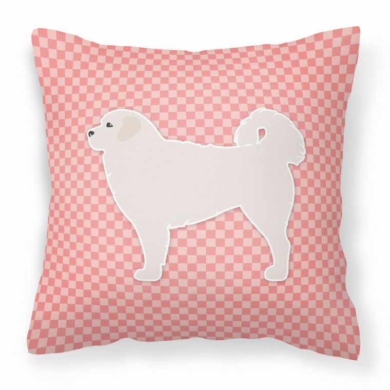 Dog Profile Checkerboard Design Fabric Decorative Pillow - 638508511102