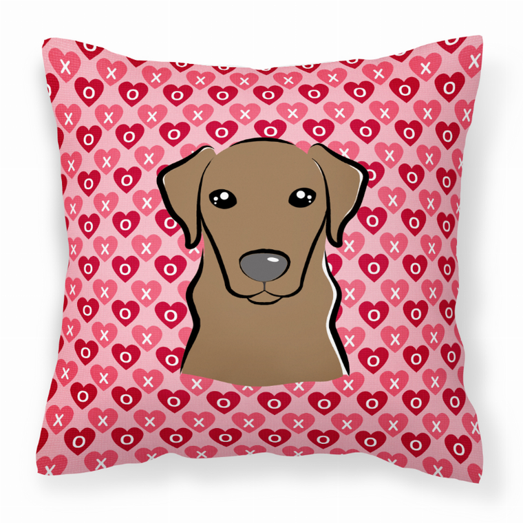 Dog With XOXO Hearts Fabric Decorative Pillow - 638508676863
