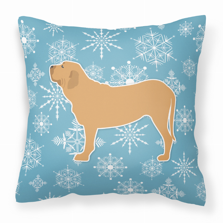 Winter Snowflake With Dog Fabric Decorative Pillow - 638508515629
