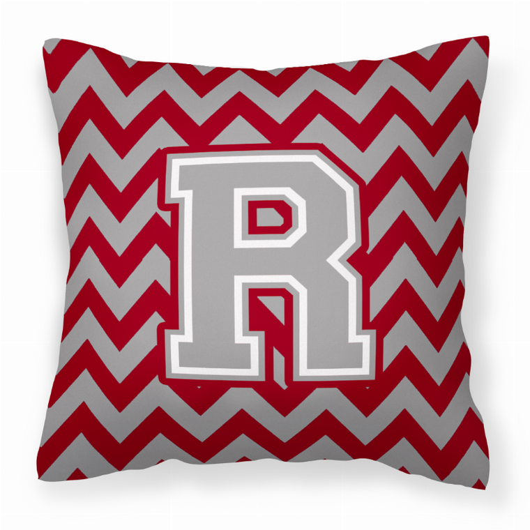 Monogram Letter Chevron Fabric Decorative Pillow - 638508316868