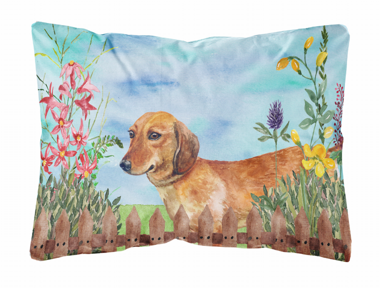 Spring Dog Art Canvas Fabric Decorative Pillow - 652259182602