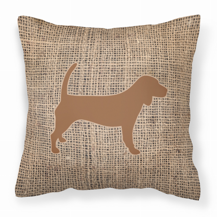 Carolines Treasures Dog Silhouette Burlap Fabric Decorative Pillow, Burlap, 14 Inches  Comfort Home Cushion