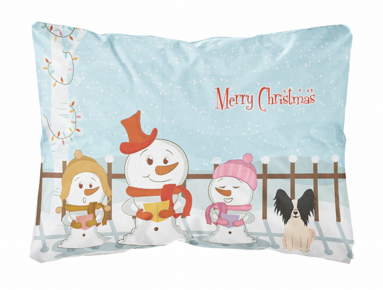 Merry Christmas Carolers Dog Art Canvas Fabric Decorative Pillow - 638508468079