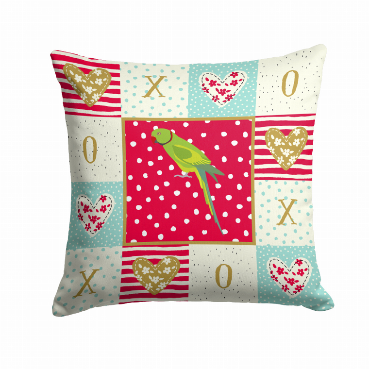 Carolines Treasures Birds Art Love Fabric Decorative Pillow Printed Style, 14x14 Inches, 100% Polyester