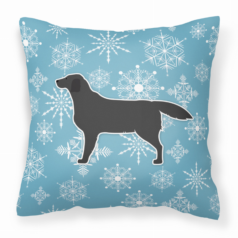 Winter Snowflake Dog Profile Art Fabric Decorative Pillow - 638508509918
