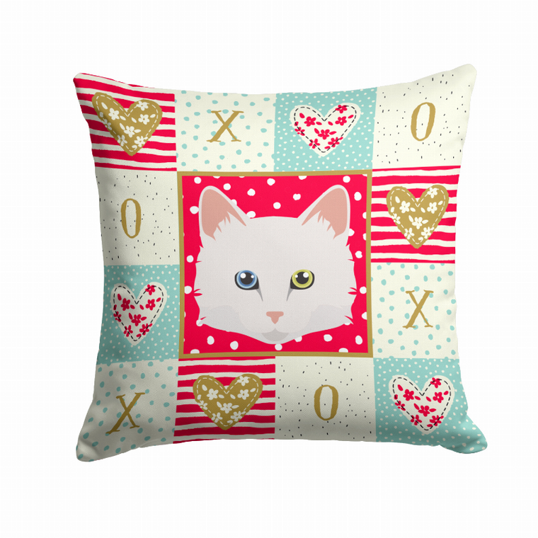 Carolines Treasures Cat Face Love Graphic Decorative Cushion Pillow