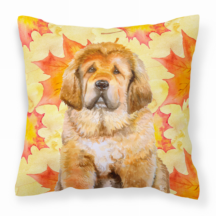 Dog With Fall Design Fabric Decorative Pillow - 652259224586