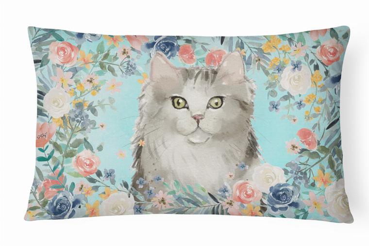 Carolines Treasures Dog Art Spring Flowers Canvas Fabric Decorative Pillow, 12 X 16 Inches, Patio/Outdoor Use