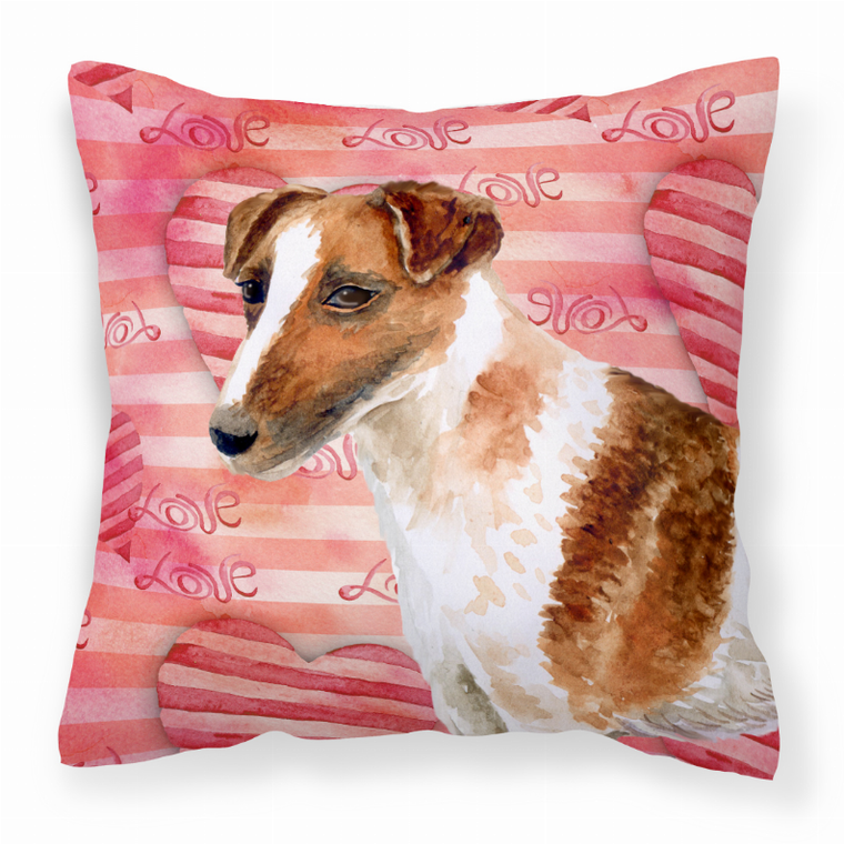 Dog With Love Stripes Fabric Decorative Pillow - 652259222100