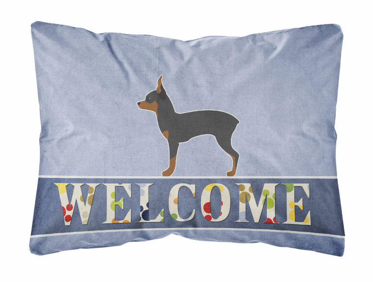 Welcome Dog Art Canvas Fabric Decorative Pillow - 638508701831