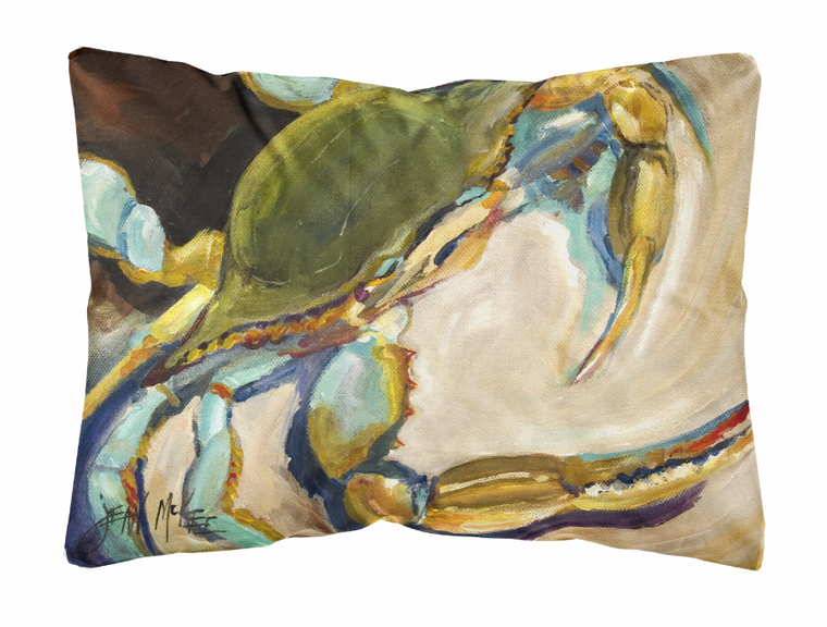 Carolines Treasures Crab Painting Fabric Decorative Pillow, 12x16 Inches, Polyester, soft, comfy