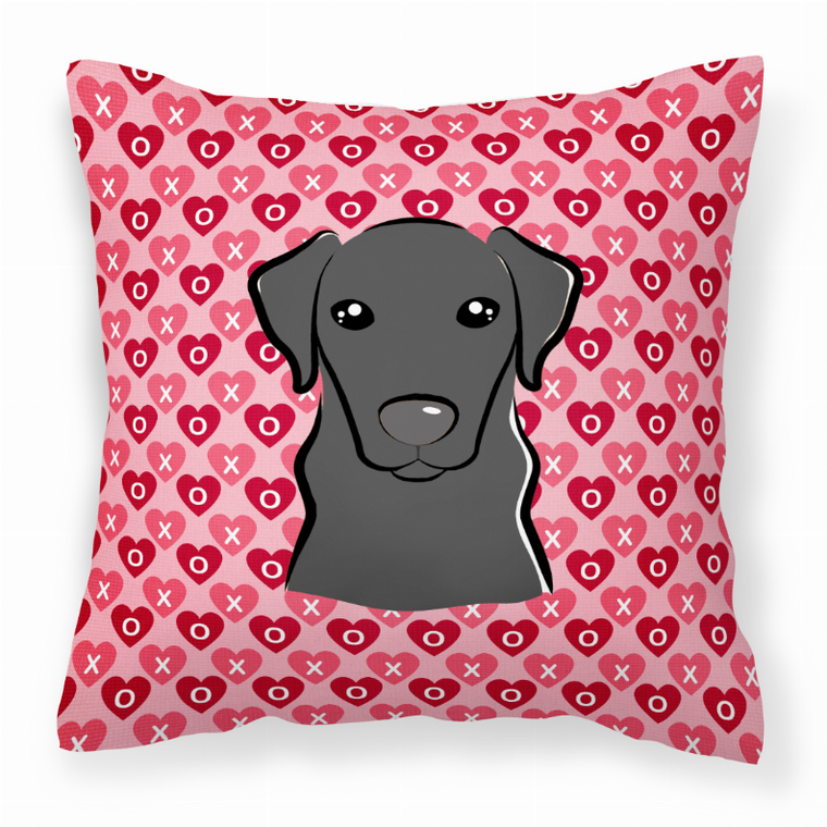 Dog With XOXO Hearts Fabric Decorative Pillow - 638508676870