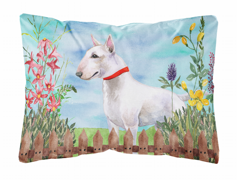 Spring Dog Art Canvas Fabric Decorative Pillow - 652259183012