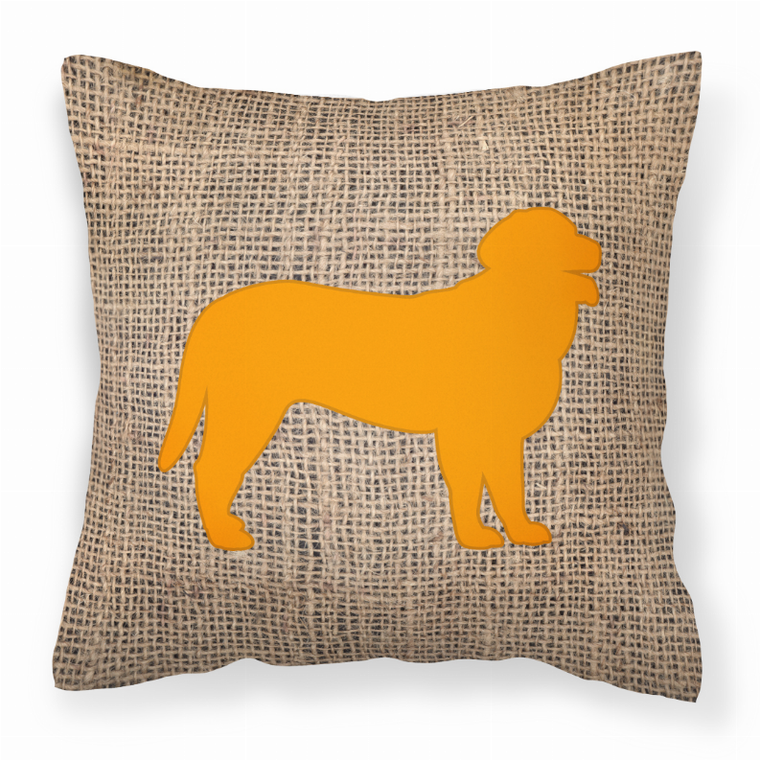 Carolines Treasures, Inc Dog Breed Burlap Fabric Decorative Pillow, 18 x 18 Inches, Cozy Throw Cushion
