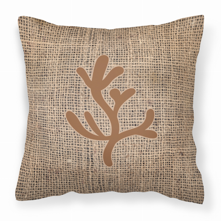 Carolines Treasures Sealife Burlap Fabric Decorative Pillow, Burlap Finish, 18 x 18 Inches Stylish Home Accent