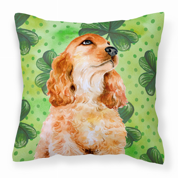 St Patrick's With Dog Fabric Decorative Pillow - 652259223565