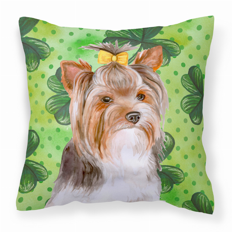 St Patrick's With Dog Fabric Decorative Pillow - 652259223732