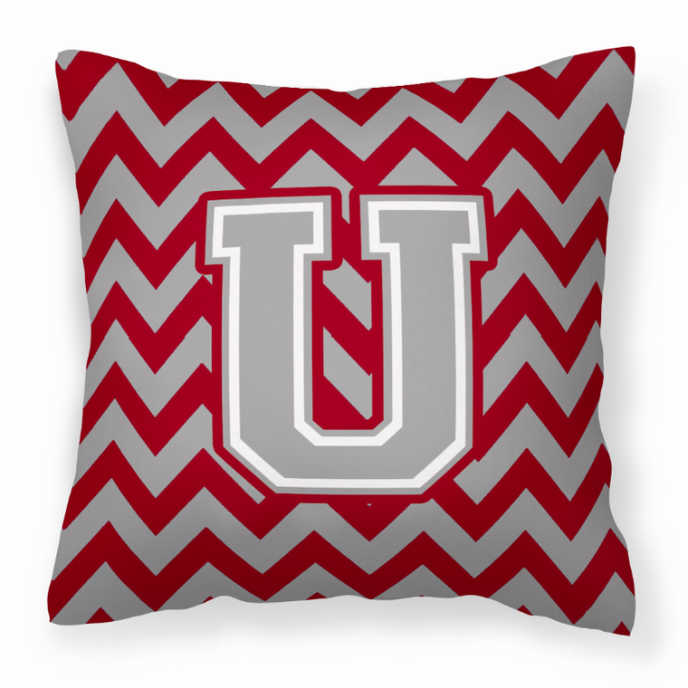 Monogram Letter Chevron Fabric Decorative Pillow - 638508316899
