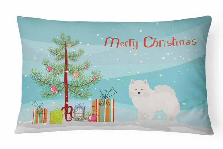Carolines Treasures Christmas Tree Dog Art Canvas Fabric Decorative Pillow Style 2, Multi-Color, 12x16 Inches