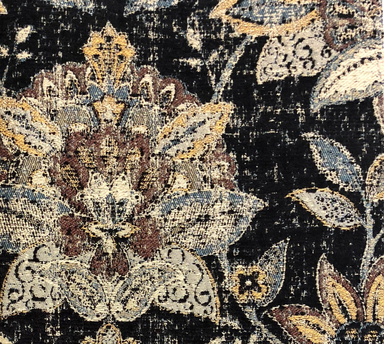 Plutus Noir Lotus Blossom Luxury Throw Pillow - 641753664141